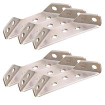 Kit 6 Conector De Canto Reforço Em Aço Para Armários Madeira Moveis Balançando