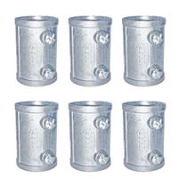 Kit 6 Conector Unid Reto Condulete Sem Rosca 3/4'' Alumínio