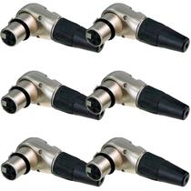 Kit 6 Conector Xlr Femea 90 Rc3fr Rean By Neutrik Kit 6 Conector Xlr Femea 90 Rc3fr Rean By Neutrik