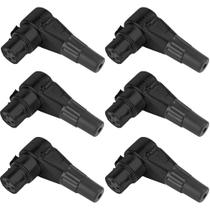 Kit 6 conectores santo angelo xlr 3 polos femea sas3 90