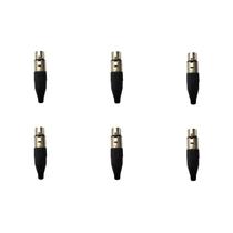 Kit 6 Conectores XLR Fêmea Linha PLG SA2X - SANTO ANGELO