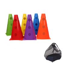 Kit 6 Cones Gold Sports com Furos Agility flexível Kit 6 Cones Gold Sports com Furos Agility flexível