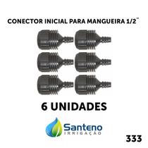 Kit 6 Conexao Inicial Espigão P/ Mangueira Santeno 1/2 Polegadas Kit 6 Conexao Inicial Espigão P/ Mangueira Santeno 1/2 Polegadas