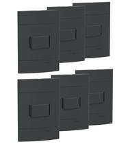 Kit 6 conjunto de interruptores simples cor grafite 10a 250v schneider Kit 6 conjunto de interruptores simples cor grafite 10a 250v schneider