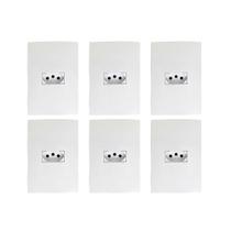 Kit 6 Conjuntos 1 Tomada Branco 2P+T 20A Ilumi i9 Kit 6 Conjuntos 1 Tomada Branco 2P+T 20A Ilumi i9