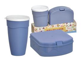 Kit 6 Conjuntos Com 1 Sanduicheira E 1 Copo Com Tampa 470 ml