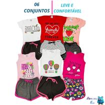 Kit 6 Conjuntos Verão Menina Kit 6 Conjuntos Verão Menina