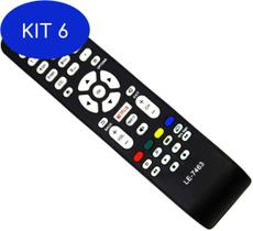 Kit 6 Controle Tv Aoc Netflix Smart Le43U7970 Vc-A8203 Le