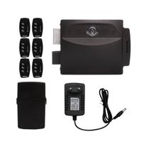 Kit 6 controle tx deco 1 receptor duplo 1 fechadura e fonte