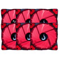 Kit 6 Cooler Fan Rise Mode WIND W1 Vermelho 120mm RM-WN-01-BR PC Gamer Ventoinha CPU Kit 6 Cooler Fan Rise Mode WIND W1 Vermelho 120mm RM-WN-01-BR PC Gamer Ventoinha CPU