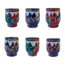 Kit 6 Copinho Pedra Sabão Rústico Artesanal P/ Licor Cachaça Kit 6 Copinho Pedra Sabão Rústico Artesanal P/ Licor Cachaça