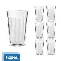 Kit 6 Copo Americano Vidro Long Drink 345ml Cristal Nadir