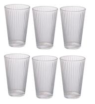 Kit 6 copo long drink de vidro hoskins 280 ml Kit 6 copo long drink de vidro hoskins 280 ml
