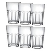 Kit 6 Copo Vidro 350ml Trevi Mesa Posta Casa Nova Bar Cozinha Suco Drink Bebidas Smoothies Vitamina