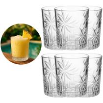 Kit 6 Copos Baixo Palm Tree 340ml Luxo em Cristal Ecológico Kit 6 Copos Baixo Palm Tree 340ml Luxo em Cristal Ecológico