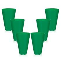 Kit 6 Copos Big Drink 600Ml Verde Acrílico Ps