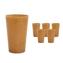 Kit 6 Copos Cancun Fibra Madeira Green 320Ml