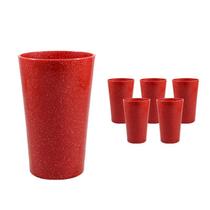 Kit 6 Copos Cancun Fibra Madeira Greencolors Vermelho 320Ml Kit 6 Copos Cancun Fibra Madeira Greencolors Vermelho 320Ml