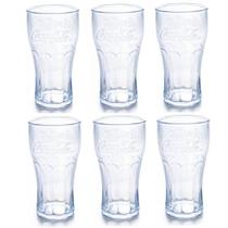 Kit 6 Copos Coca-Cola 530ml Transparente Premium Plasútil