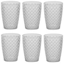 Kit 6 Copos de Plástico Cristalino 500 ML Linha Luxxor 1141 Paramount
