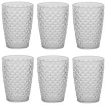 Kit 6 Copos de Plástico Cristalino 500 ML Linha Luxxor 1141 Paramount