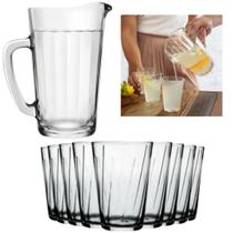 Kit 6 Copos de Vidro 190ml + Jarra de Vidro 750ml AMZ AMR