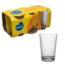Kit 6 Copos de Vidro 265ml Batuque Nadir