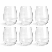 Kit 6 Copos de Vidro Lira 440ml Baixo Design Clássico para Uso Diário e Mesa Posta