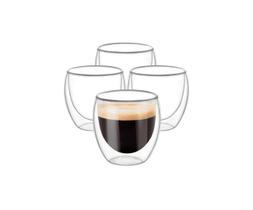 Kit 6 Copos Double Wall para Café 80ML
