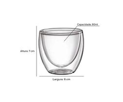 Kit 6 Copos Double Wall para Café 80ML