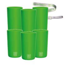 Kit 6 Copos Eco Verde Com Cordão Green Cups 500 Ml - Krystalon