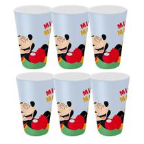 Kit 6 Copos Festa Infantil Melamina Mickey Mouse Disney 300ml - Tuut