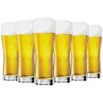 Kit 6 Copos Grandes Para Cerveja E Chopp Vidro 18cm 340ml