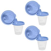 Kit 6 Copos Infantil Azul Com Bico Dosador 245ml 10,5x8 Cm