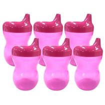 Kit 6 Copos Infantil Com Bico Transição Treinamento Bebê 350ml Suco Água Menino Menina