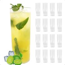 Kit 6 Copos Long Drink 340ml Acrílico Transparente p/ Festas