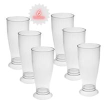 Kit 6 Copos Mini Tulipa Acrílico Transparente 220ml Chopp