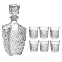 Kit 6 Copos Para Whisky Drink 340ml 1 Jarra Licoreira 800ml