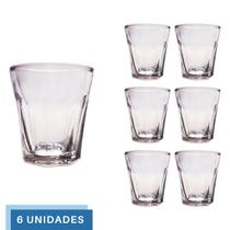Kit 6 Copos Shot Dose Vidro Tequila Vodka Cachaça 45mL Bar