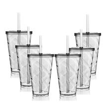 Kit 6 Copos Twister Com Tampa E Canudo Acrílico 700ml Kit 6 Copos Twister Com Tampa E Canudo Acrílico 700ml