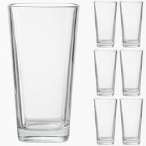 Kit 6 Copos Vidro 260ml Transparente Venice Água Suco Moderno Kit 6 Copos Vidro 260ml Transparente Venice Água Suco Moderno