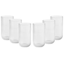 Kit 6 Copos Vidro Grosso Canelado 450ml Sucos Smoothie Vitamina Kit 6 Copos Vidro Grosso Canelado 450ml Sucos Smoothie Vitamina