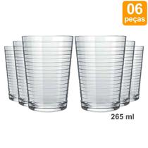 Kit 6 Copos Vidro Nadir Ginga 265 ml Kit 6 Copos Vidro Nadir Ginga 265 ml