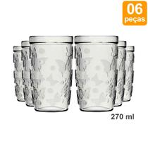 Kit 6 Copos Vidro Nadir SM Aurora 270 ml