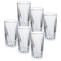 Kit 6 Copos Vidro Transparente Long Drink Água Bebidas 280ml Kit 6 Copos Vidro Transparente Long Drink Água Bebidas 280ml