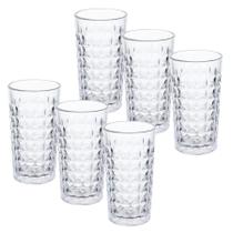 Kit 6 Copos Vidro Transparente Long Drink Água Bebidas 280ml Kit 6 Copos Vidro Transparente Long Drink Água Bebidas 280ml