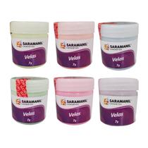 Kit 6 Corantes de Vela Cores Candy Velas 7g Saramanil Anilina Pó Tingimento Parafinas Pote Barra Lentilha Gel Cera Kit 6 Corantes de Vela Cores Candy Velas 7g Saramanil Anilina Pó Tingimento Parafinas Pote Barra Lentilha Gel Cera