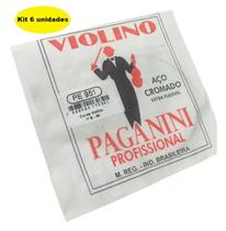 Kit 6 Cordas Mi Avulsas de Violino Paganini -1ª Corda (Mi)