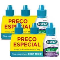 Kit 6 Corega Pó 22g Fixador Dentadura Em Pó Preço Economico