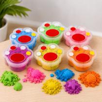 Kit 6 Cores Massinha de Areia Cinética Infantil Pote Patinha Moldes Sensorial Criativa Brinquedo Educativo Kit 6 Cores Massinha de Areia Cinética Infantil Pote Patinha Moldes Sensorial Criativa Brinquedo Educativo